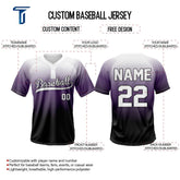 Eggplant Custom Two-Button Baseball Jersey